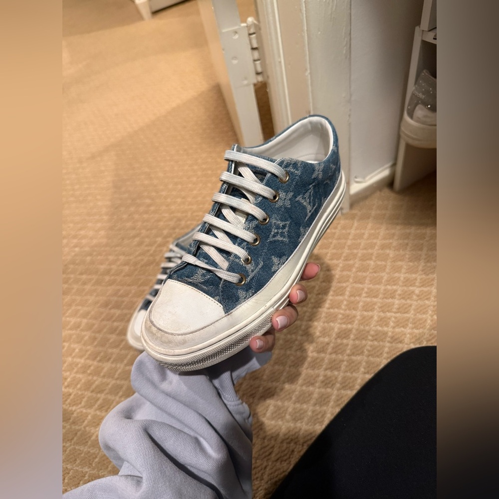 LOUIS VUITTON LV Stellar Low Top Denim Blue 36.5 - Picture 4 of 6